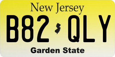 NJ license plate B82QLY