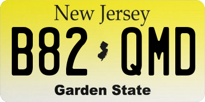 NJ license plate B82QMD