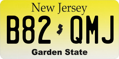 NJ license plate B82QMJ