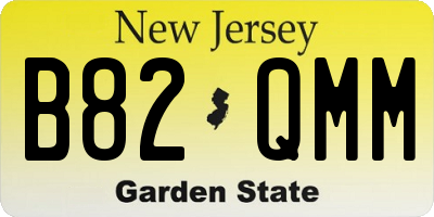 NJ license plate B82QMM