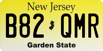 NJ license plate B82QMR