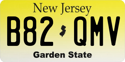 NJ license plate B82QMV