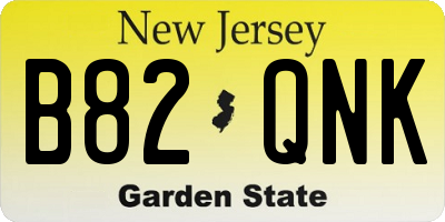 NJ license plate B82QNK