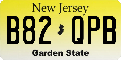 NJ license plate B82QPB