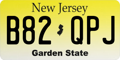 NJ license plate B82QPJ