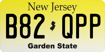 NJ license plate B82QPP