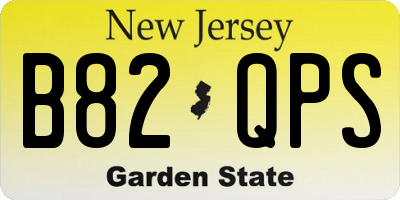 NJ license plate B82QPS