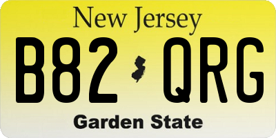 NJ license plate B82QRG