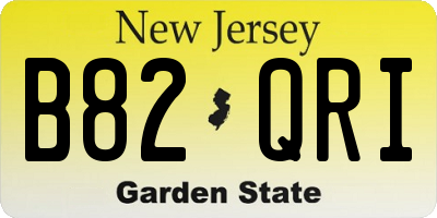 NJ license plate B82QRI