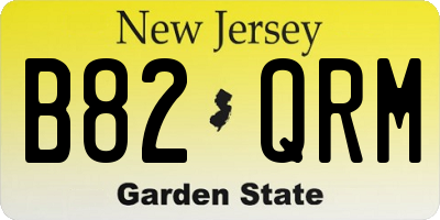 NJ license plate B82QRM