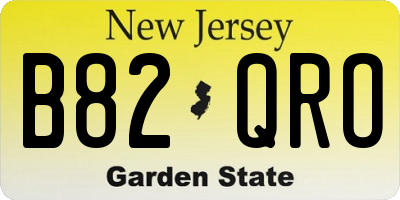 NJ license plate B82QRO