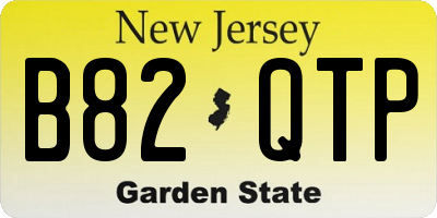 NJ license plate B82QTP