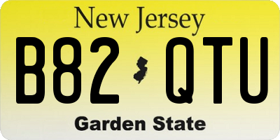 NJ license plate B82QTU