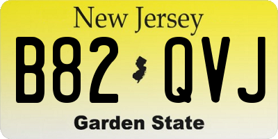 NJ license plate B82QVJ