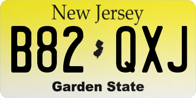 NJ license plate B82QXJ