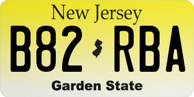 NJ license plate B82RBA