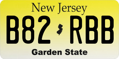 NJ license plate B82RBB
