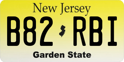 NJ license plate B82RBI