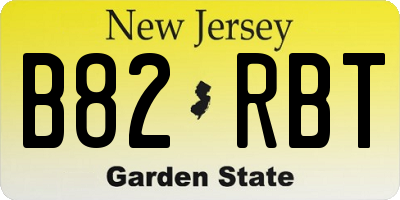 NJ license plate B82RBT