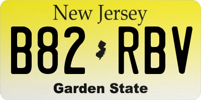 NJ license plate B82RBV