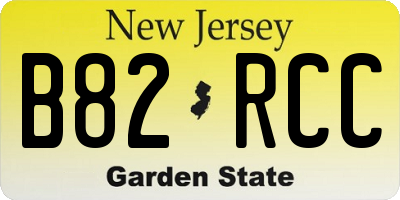 NJ license plate B82RCC