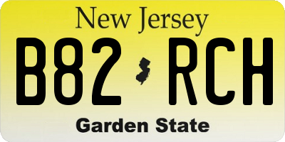 NJ license plate B82RCH