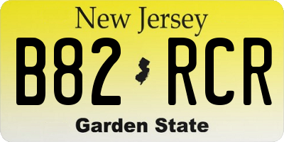 NJ license plate B82RCR