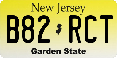 NJ license plate B82RCT