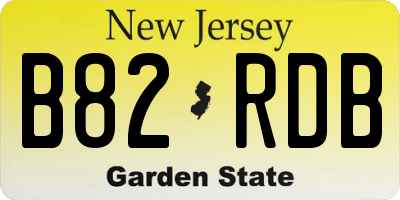 NJ license plate B82RDB
