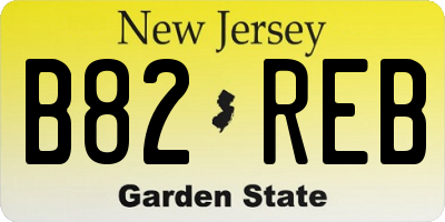 NJ license plate B82REB