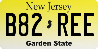 NJ license plate B82REE