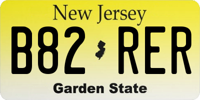 NJ license plate B82RER