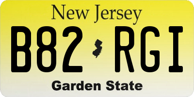 NJ license plate B82RGI