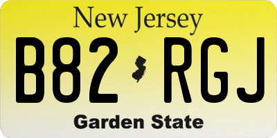 NJ license plate B82RGJ