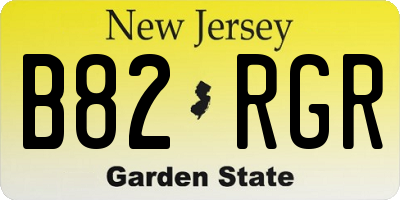 NJ license plate B82RGR