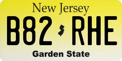 NJ license plate B82RHE