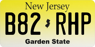 NJ license plate B82RHP