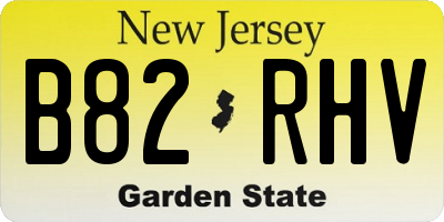 NJ license plate B82RHV