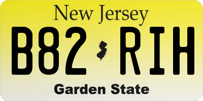 NJ license plate B82RIH