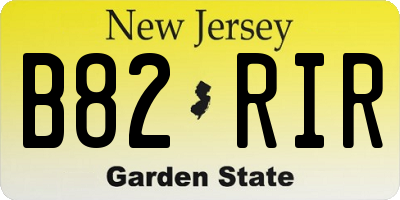 NJ license plate B82RIR
