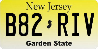 NJ license plate B82RIV