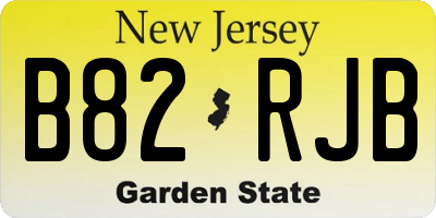 NJ license plate B82RJB