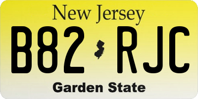 NJ license plate B82RJC
