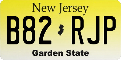 NJ license plate B82RJP