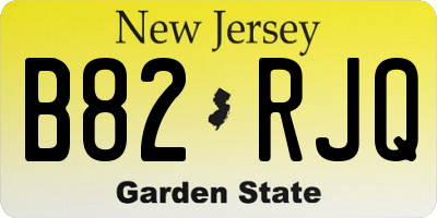 NJ license plate B82RJQ