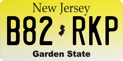 NJ license plate B82RKP