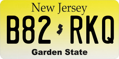 NJ license plate B82RKQ