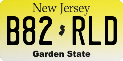 NJ license plate B82RLD