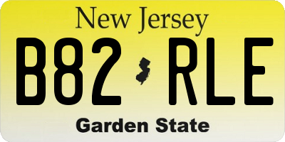 NJ license plate B82RLE