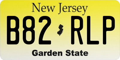 NJ license plate B82RLP